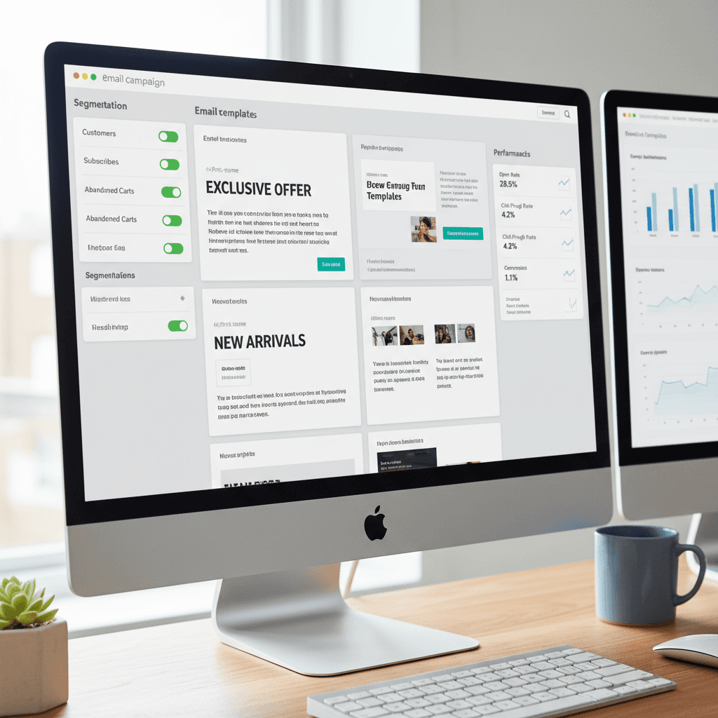 Email automation platform showing segmentation and personalization features