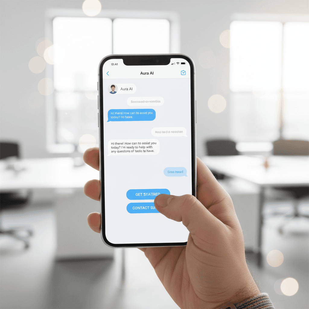 Mobile chatbot interface with lead capture conversation